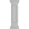 Ekena Millwork 10"W x 40"H Corner Newel Post with Panel, Flat Capital & Base Trim (Installation kit included) NWL10X40CPF0B0 - alternate 2